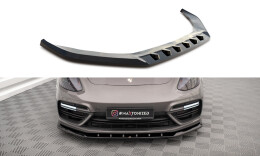 Street+ Spoilerlippe Front Ansatz V.1 passend für Porsche Panamera Turbo S E-Hybrid schwarz Hochglanz