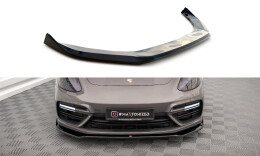Street+ Spoilerlippe Front Ansatz V.2 passend für Porsche Panamera Turbo S E-Hybrid schwarz Hochglanz