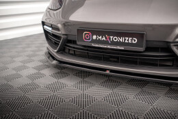 Street+ Spoilerlippe Front Ansatz V.2 passend für Porsche Panamera Turbo S E-Hybrid schwarz Hochglanz