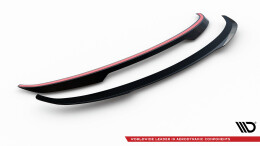 Heck Spoiler Aufsatz Abrisskante passend für Porsche 911 Turbo S 992 schwarz Hochglanz