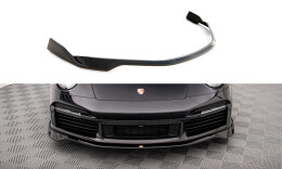 Cup Spoilerlippe Front Ansatz passend für Porsche 911 Turbo S 992 schwarz Hochglanz