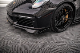 Cup Spoilerlippe Front Ansatz passend für Porsche 911 Turbo S 992 schwarz Hochglanz