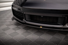Street+ Spoilerlippe Front Ansatz passend für Porsche 911 Turbo S 992 schwarz Hochglanz
