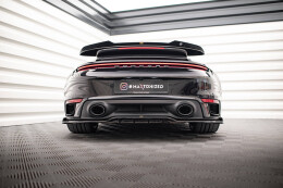 Mittlerer Cup Diffusor Heck Ansatz DTM Look für Porsche 911 Turbo S 992 schwarz Hochglanz