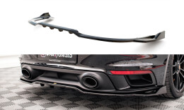 Mittlerer Cup Diffusor Heck Ansatz DTM Look passend für Porsche 911 Turbo S 992 schwarz Hochglanz