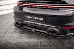 Mittlerer Cup Diffusor Heck Ansatz DTM Look passend für Porsche 911 Turbo S 992 schwarz Hochglanz