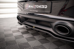 Mittlerer Cup Diffusor Heck Ansatz DTM Look passend für Porsche 911 Turbo S 992 schwarz Hochglanz
