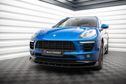 Street+ Spoilerlippe Front Ansatz V.1 passend für Porsche Macan Mk1 schwarz Hochglanz