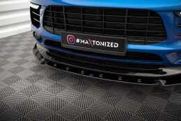 Cup Spoilerlippe Front Ansatz V.2 passend für Porsche Macan Mk1 schwarz Hochglanz
