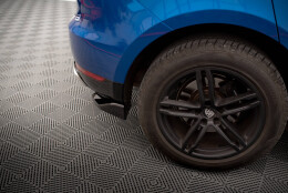 Heck Ansatz Flaps Diffusor passend für Porsche Macan Mk1 schwarz Hochglanz