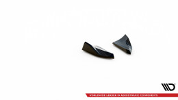 Heck Ansatz Flaps Diffusor passend für Porsche Macan Mk1 schwarz Hochglanz