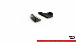 Heck Ansatz Flaps Diffusor passend für Porsche Macan Mk1 schwarz Hochglanz
