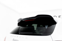 Heck Spoiler Aufsatz Abrisskante passend für Porsche Cayenne Mk2 schwarz Hochglanz