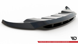 Cup Spoilerlippe Front Ansatz für Porsche Cayenne Mk2 schwarz Hochglanz