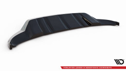 Cup Spoilerlippe Front Ansatz für Porsche Cayenne Mk2 schwarz Hochglanz