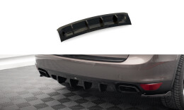 Heck Ansatz Diffusor passend für Porsche Cayenne Mk2 schwarz Hochglanz