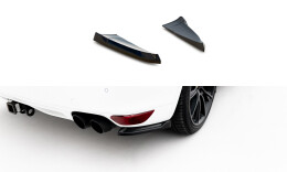 Heck Ansatz Flaps Diffusor passend für Porsche Cayenne Mk2 schwarz Hochglanz