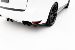 Heck Ansatz Flaps Diffusor passend für Porsche Cayenne Mk2 schwarz Hochglanz