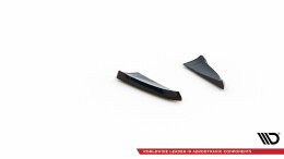 Heck Ansatz Flaps Diffusor passend für Porsche Cayenne Mk2 schwarz Hochglanz