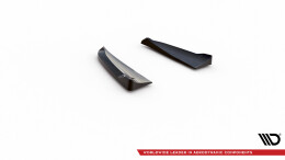 Heck Ansatz Flaps Diffusor passend für Porsche Cayenne Mk2 schwarz Hochglanz