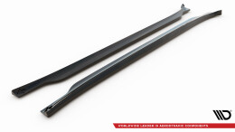 Street+ Seitenschweller Leisten passend für Porsche Cayenne Turbo / Standard Mk2 schwarz Hochglanz