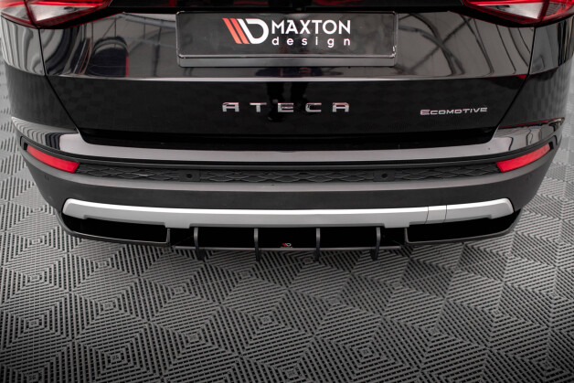 Street Pro Heckschürze Heck Ansatz Diffusor passend für Seat Ateca Mk1 rot
