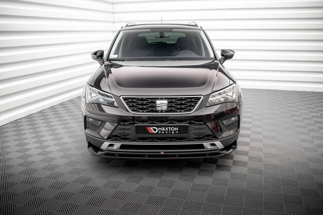 Cup Spoilerlippe Front Ansatz passend für Seat Ateca Mk1 schwarz Hochglanz