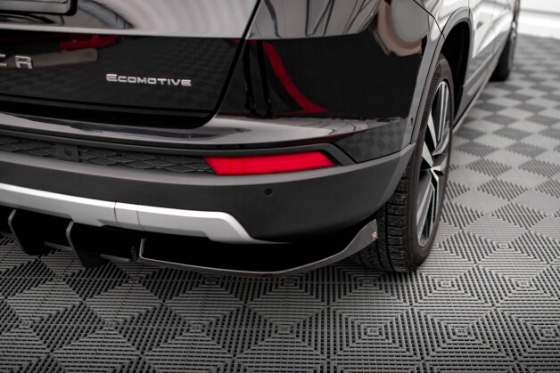 Heck Ansatz Flaps Diffusor passend für Seat Ateca Mk1 schwarz Hochglanz