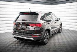 Heck Ansatz Flaps Diffusor passend für Seat Ateca Mk1 schwarz Hochglanz