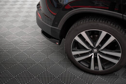 Heck Ansatz Flaps Diffusor passend für Seat Ateca Mk1 schwarz Hochglanz
