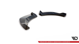Heck Ansatz Flaps Diffusor passend für Seat Ateca Mk1 schwarz Hochglanz