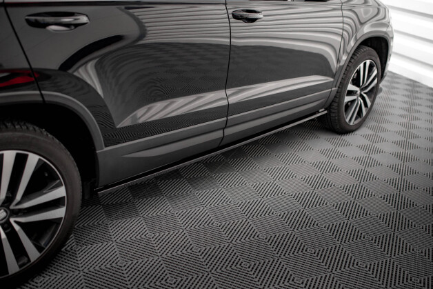 Street+ Seitenschweller Leisten passend für Seat Ateca Mk1 schwarz Hochglanz