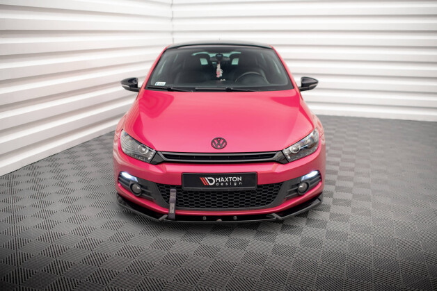 Cup Spoilerlippe Front Ansatz V.3 passend für VW Scirocco Mk3 schwarz Hochglanz