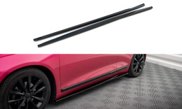 Seitenschweller Ansatz Cup Leisten passend für VW Scirocco Mk3 schwarz Hochglanz