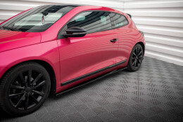 Seitenschweller Ansatz Cup Leisten passend für VW Scirocco Mk3 schwarz Hochglanz