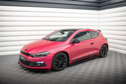 Seitenschweller Ansatz Cup Leisten passend für VW Scirocco Mk3 schwarz Hochglanz