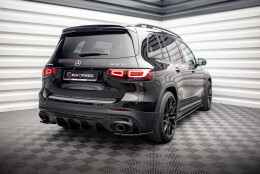 Heck Ansatz Flaps Diffusor passend für Mercedes-AMG GLB 35 X247 schwarz Hochglanz