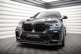 Cup Spoilerlippe Front Ansatz V.1 passend für BMW X6 M F96 schwarz Hochglanz