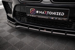 Cup Spoilerlippe Front Ansatz V.1 passend für BMW X6 M F96 schwarz Hochglanz