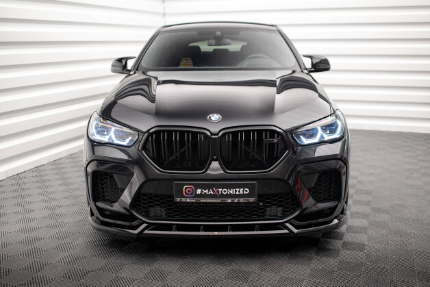 Cup Spoilerlippe Front Ansatz V.2 passend für BMW X6 M F96 schwarz Hochglanz