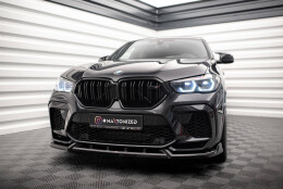 Cup Spoilerlippe Front Ansatz V.2 passend für BMW X6 M F96 schwarz Hochglanz