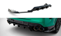 Mittlerer Cup Diffusor DTM Look Heck Ansatz für BMW X6 M F96 Facelift schwarz Hochglanz