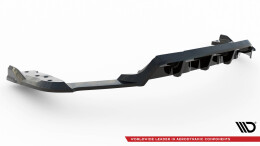 Mittlerer Cup Diffusor Heck Ansatz DTM Look passend für BMW X6 M F96 Facelift schwarz Hochglanz