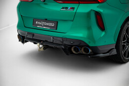 Street+ Mittlerer Diffusor RACE Heck Ansatz passend für BMW X6 M F96 FL schwarz Hochglanz