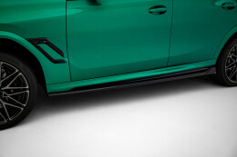 Street+ Seitenschweller Leisten passend für BMW X6 M F96 FL schwarz Hochglanz