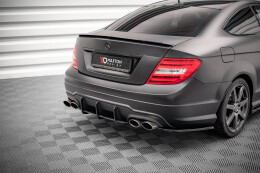 Street Pro Heckschürze Heck Ansatz Diffusor für Mercedes-Benz C Coupe AMG-Line C204 schwarz