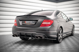 Street Pro Heckschürze Heck Ansatz Diffusor für Mercedes-Benz C Coupe AMG-Line C204 schwarz