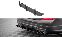 Street Pro Heckschürze Heck Ansatz Diffusor passend für Mercedes-Benz C Coupe AMG-Line C204 SCHWARZ