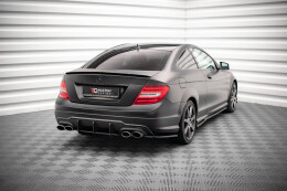 Heck Ansatz Flaps Diffusor für Mercedes C Coupe /...