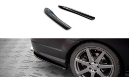 Heck Ansatz Flaps Diffusor für Mercedes C Coupe / Limo / Kombi AMG-Line C204 / W204 FL / S204 FL schwarz Hochglanz